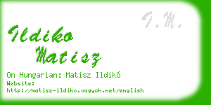ildiko matisz business card
